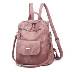 Vintage Women's Leather Backpack For School Travel