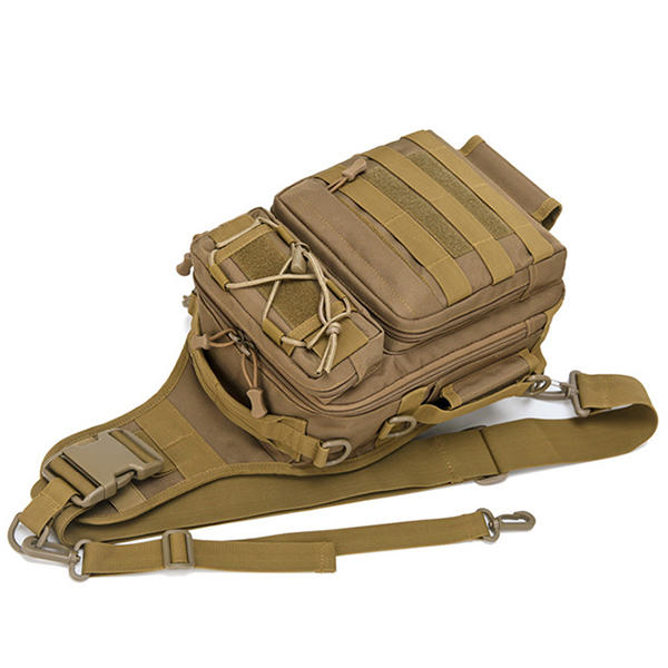 Men's Tactical Waterproof Nylon Camouflage Crossbody Bag - Multifunctional Military Chest Bag