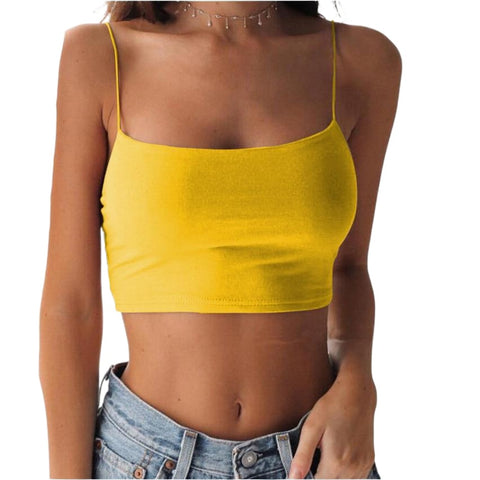 Casual Sexy Women's Backless Sleeveless Cropped Tank