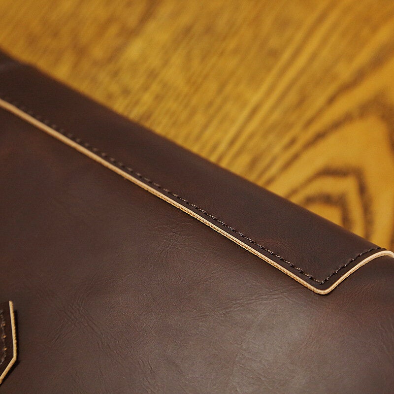 Men's Retro Faux Leather Phone Clutch for 6.7" Devices