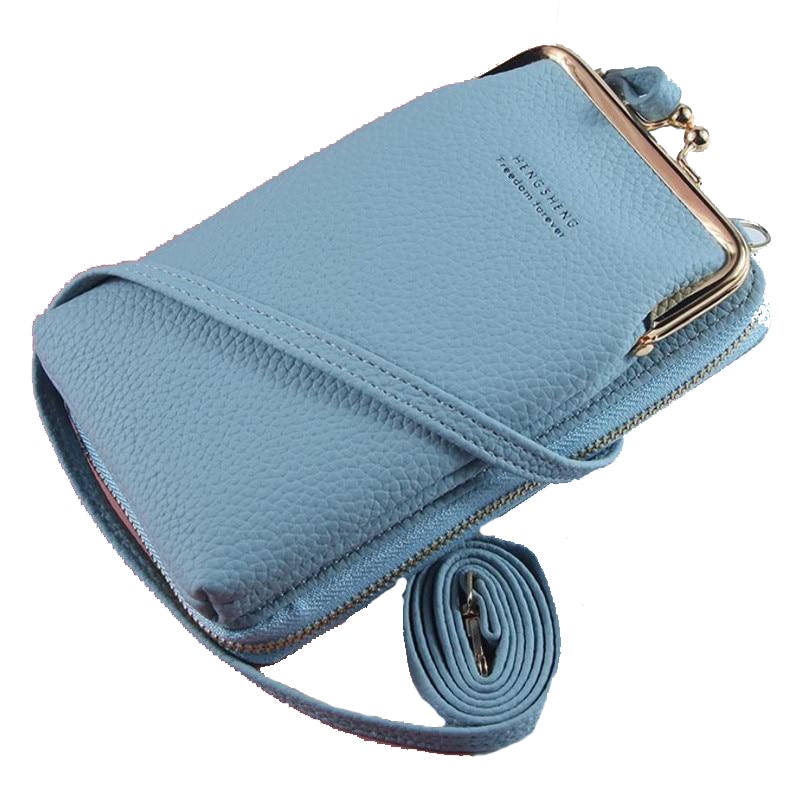 Portable MINI Women's Leather Crossbody Bag For Phon Coin Card