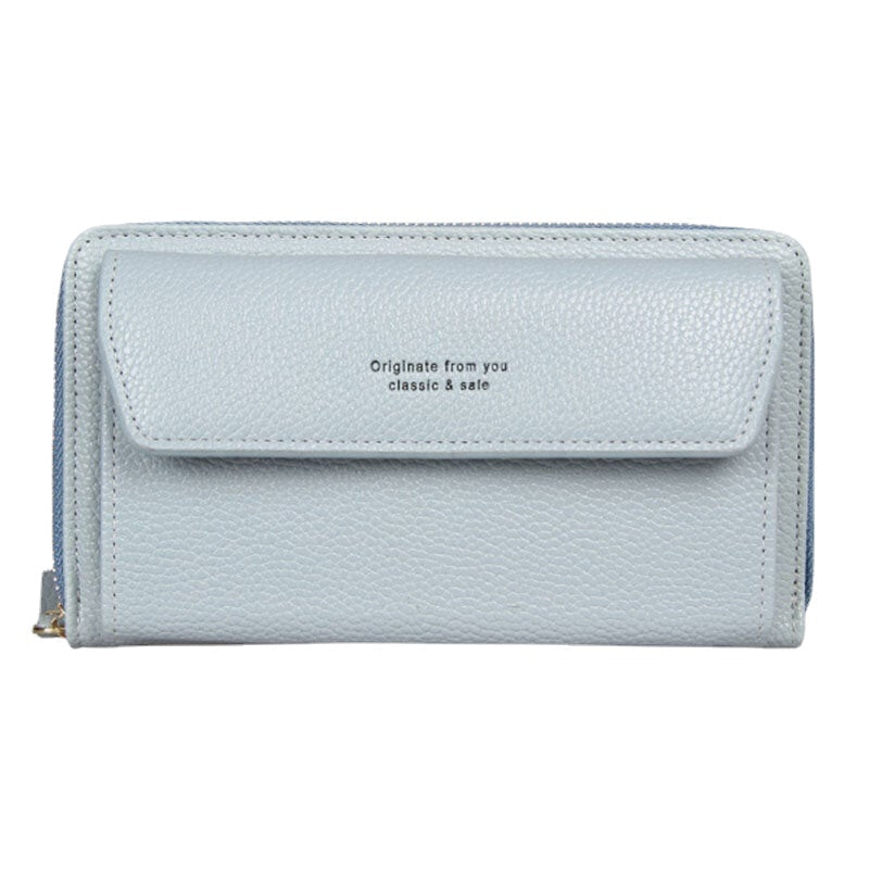 Women Casual Patchwork 6.3inch Phone Bag 6 Card Slots Crossbody Bag