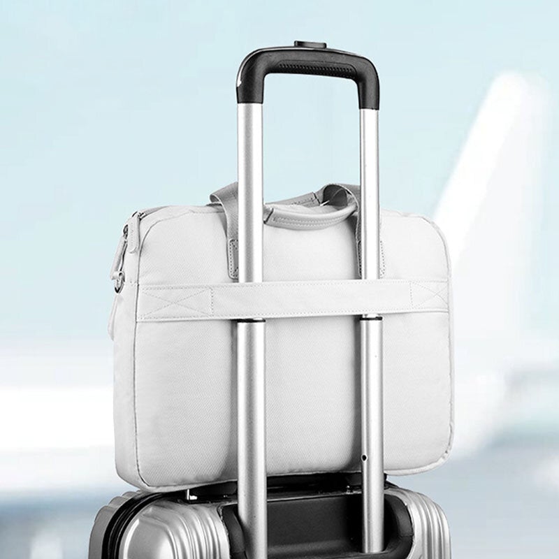 Men's Oxford Crossbody Shoulder Bag with Double Front Pockets, Large Capacity, Casual Laptop Bag