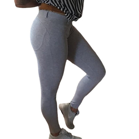 Fashionable Women's High-Waist Elasticity Cotton Blend Sexy Pants