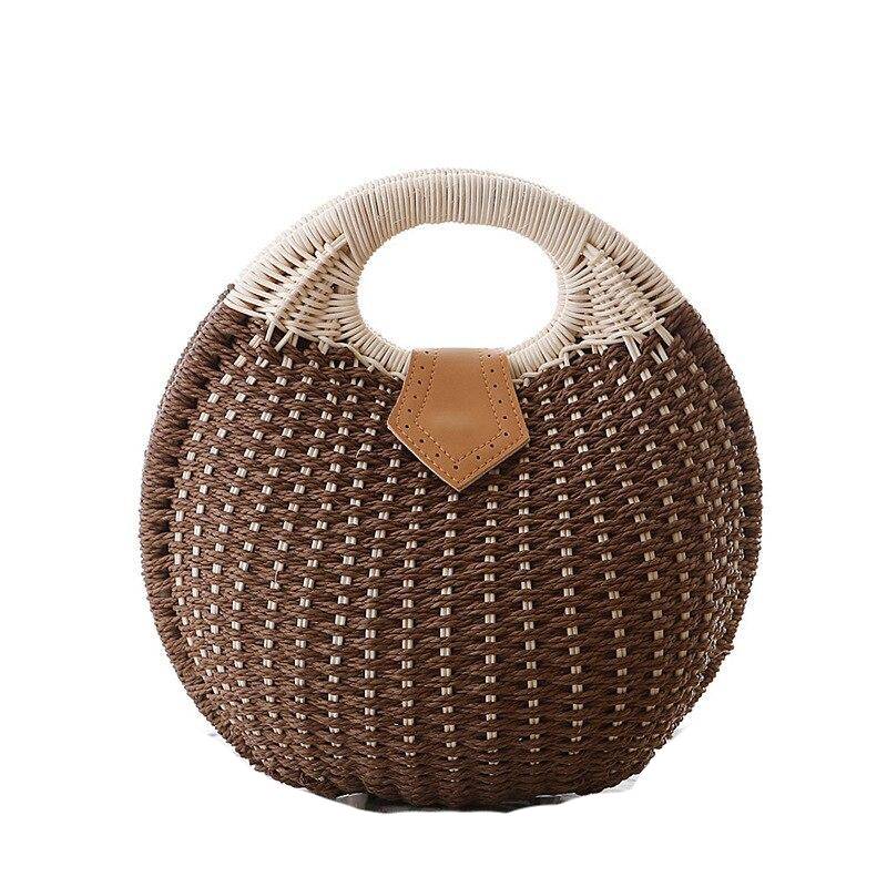 Handmade Casual Women's Shell Shape Straw Bags