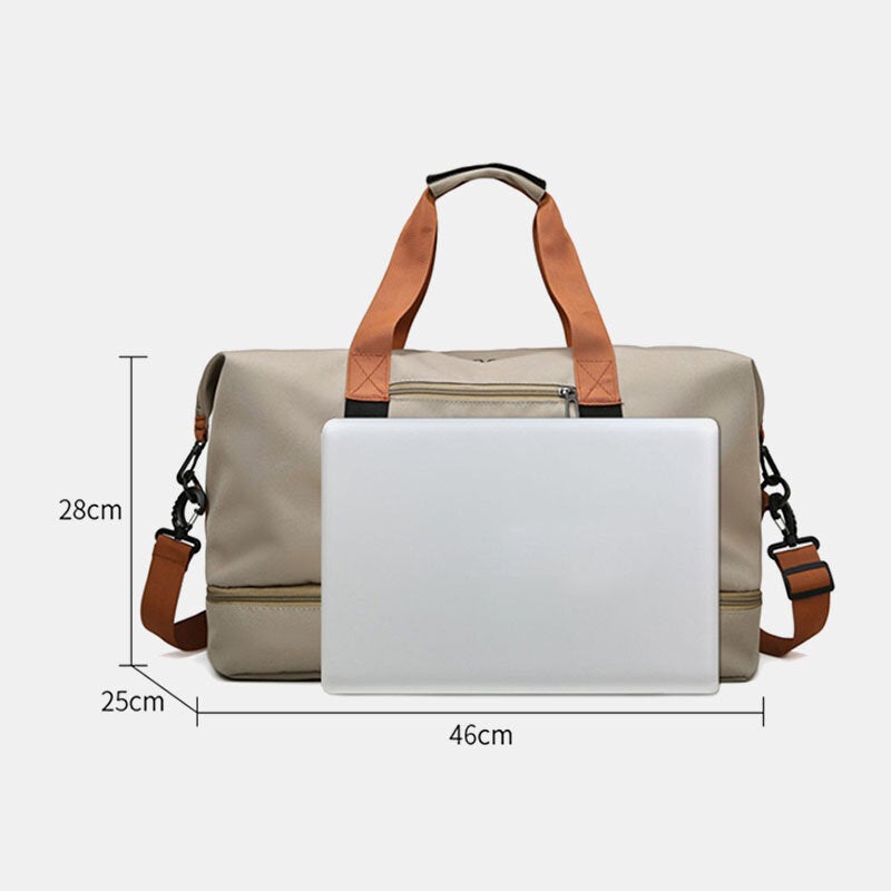 Unisex 32L Waterproof Oxford Crossbody Bag with Multi-Pockets for Summer Travel