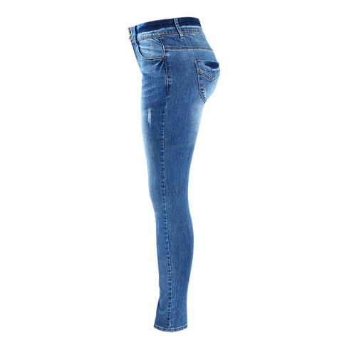 Basic Chic Style Fading Stretch Skinny Ture Denim Jeans - Sheseelady