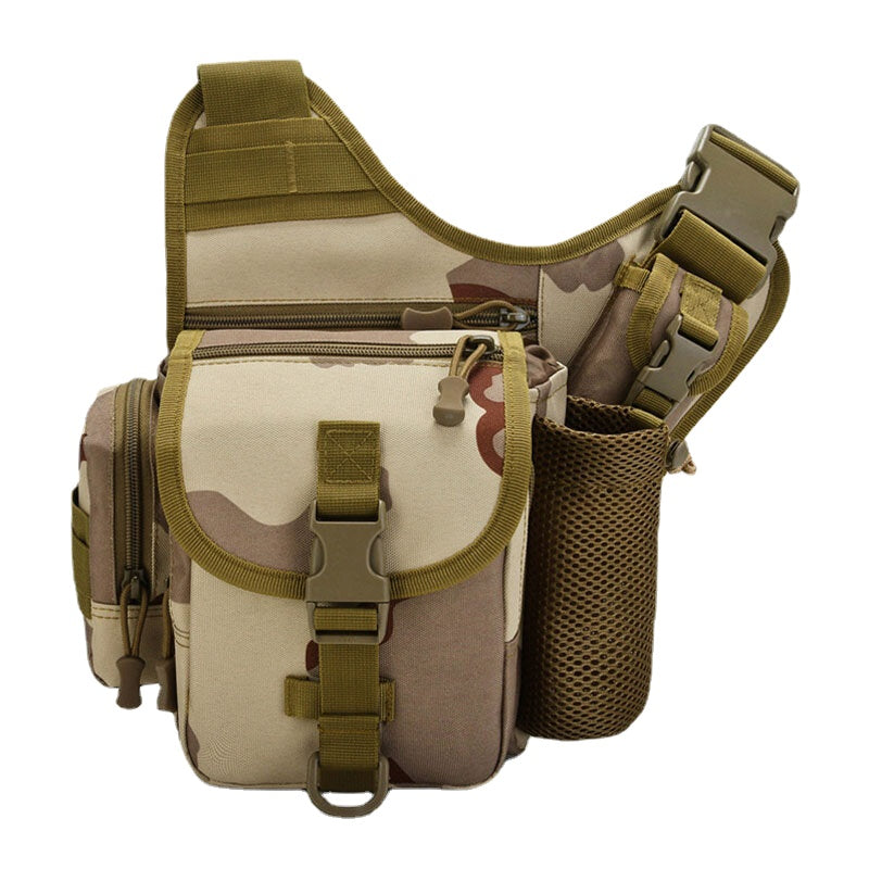 Men's Camo Waterproof Oxford Crossbody Saddle Bag for Outdoor Riding & Sports