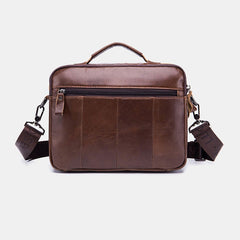 Men's Vintage Leather Business Crossbody Handbag for Work