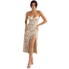 Simple Grace Lace Floral Slim-Fit Dress