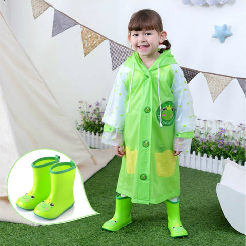 Botas de chuva impermeáveis ​​infantis para crianças em borracha pvc