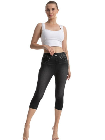 Women's Skinny Jeans Sporty Calf-Length Solid Color Pants