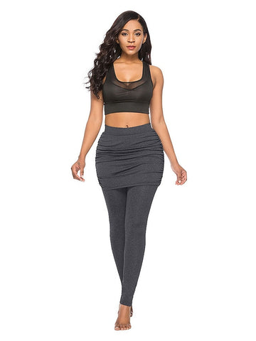Sports Simple Soft Stretchy Ruched Sides Pants