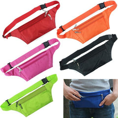 Unisex Running Bum Bag Travel Handy Hiking Sport Waist Belt Zipper Pouch