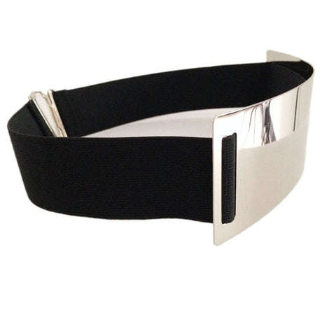 Belts à chaud pour les femmes Gold Silver Brand Belt Classy Elastic Ceinture Femme 5 Color Belt Ladies Apparel Accessory