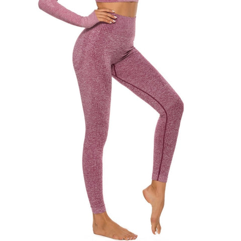 Elastic Comfortable Women's High Waist Seamless Cotton Yoga Pants