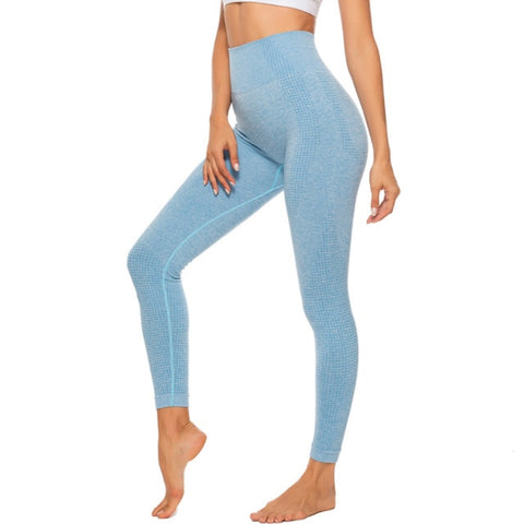 Elastic Comfortable Women's High Waist Seamless Cotton Yoga Pants