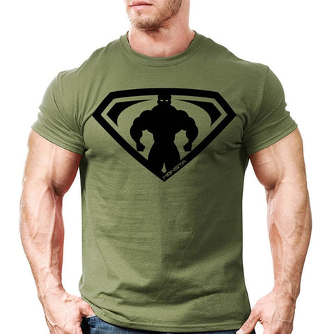 Nouveaux hommes « S tee-shirt de gym chemises de bodybuilding d'aptitude de Crossfit