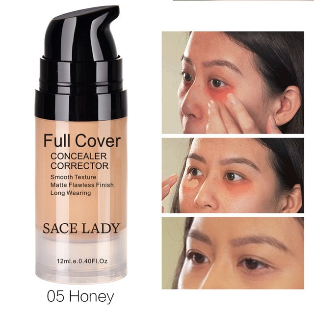 Liquid Facial Corrector Concealer Cream Full Cover Makeup - Sheseelady
