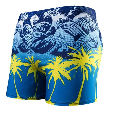 Fashionable Men's Print Swimming Trunks For Pool Beach