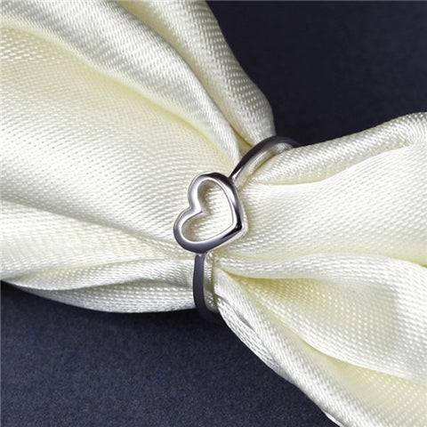 Modyle אופנה חדשה טבעת נישואים בצורת לב בצבע זהב רוז לאישה
