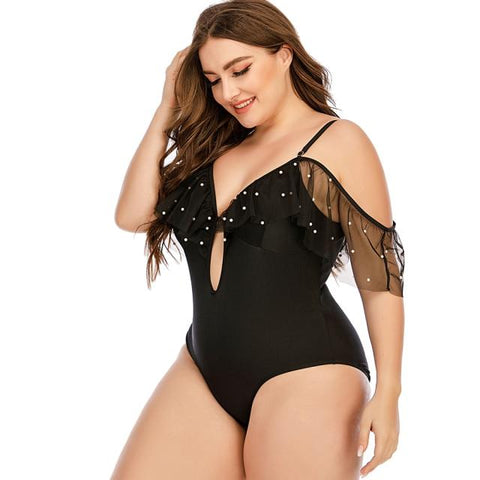 Sexy Women's Ruffle Swimsuit One Piece Plus Size