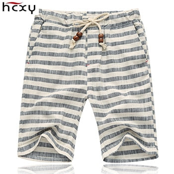 Summer Casual Mid Waist Loose Cotton Men's Shorts With Drawstring