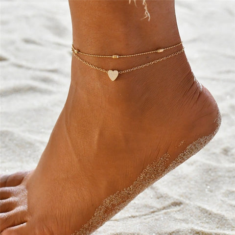 3Pcs/Set Anklets Foot Accessories Summer Beach Barefoot Sandals Bracelet Ankle On The Female Leg - Sheseelady