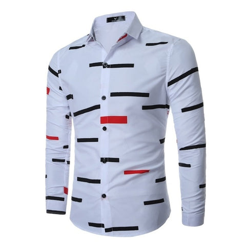 New Men'S 3D Printed Floral Long Sleeve Casual Shirt