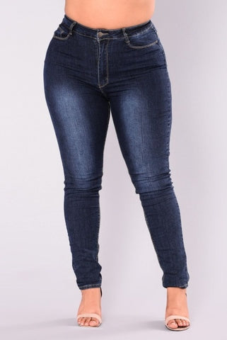 מכנסי סקיני ג'ינס למתוח ג'ינס מכנסי מותן גבוהים