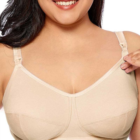 Comfortable Breathable Ladies' Supportive Cotton Nursing Bra Plus Size