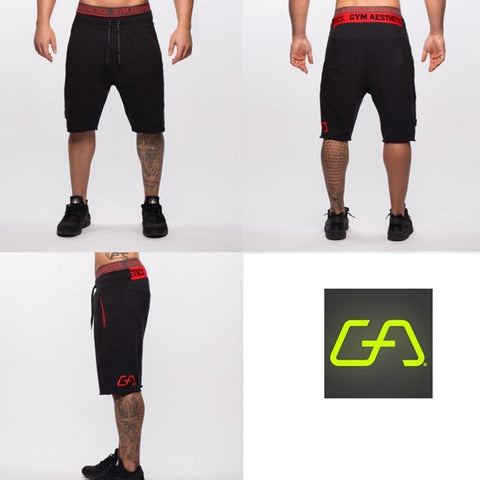 Men'S Slim Fit Short Trousers Bodybuilding Jogge Brand Durable Fitness Workout Cotton