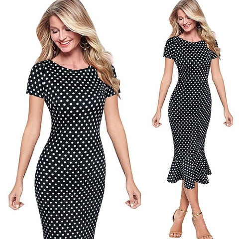 Elegant Vintage Pinup Casual Cocktail Party Dress - Sheseelady