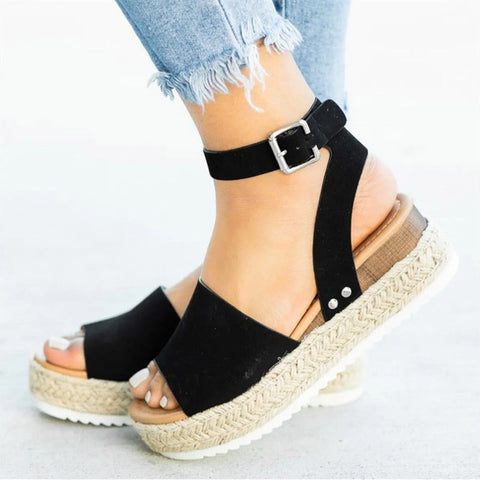 Mulheres Sandálias Plus Size Wedges Shoes For Women High Heels Sandals Summer Shoes Flip Flop Chaussures Femme Plataforma Sandals