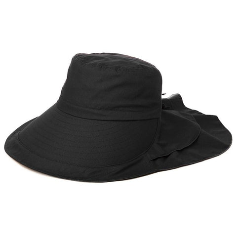 Womens Summer Beach Sun Hats Upf50 + Uv Cotton Ponytail Foldable String Chin Cord Wide Brim Travel Sun Hats Cap Girl
