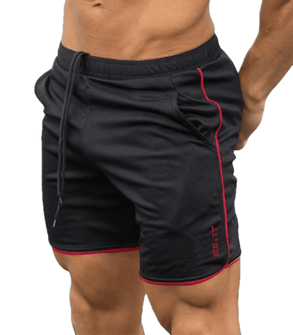 New Men Fitness Bodybuilding Shorts Man Summer Gyms Workout Male Breathable Mesh