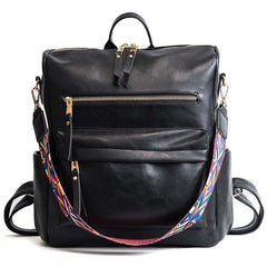 High Quality Pu Leather Rucksack Backpack With Silt Pocket - Sheseelady