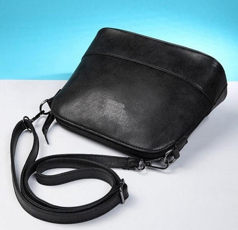 New Fashion Women'S Messenger Bag Scrub Shell Nubuck Leather Small Crossbody Bags Over The Shoulder Women Handbag