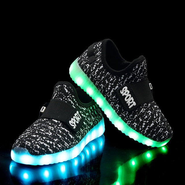 Chaussures pour enfants à crochets électroluminescents