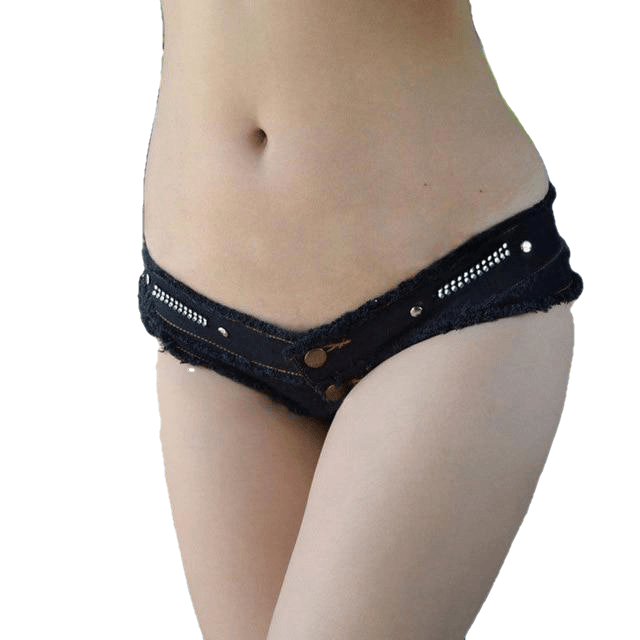 New Sexy Women Denim Hot Shorts Womens Mini Micro Jean Twerk Ultra Low Rise Show Summer