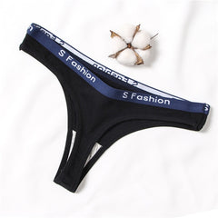 Sexy feminino de algodão fio dental tanga calcinha tanga calcinha de barbante feminino cuecas lingerie macia calça íntima feminina carta baixa