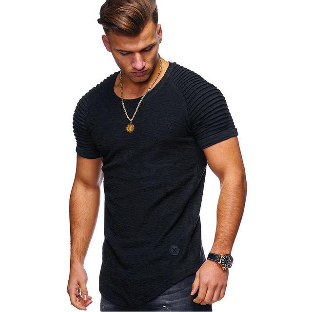 Men's Cotton Blend Short Sleeve Solid T-Shirt