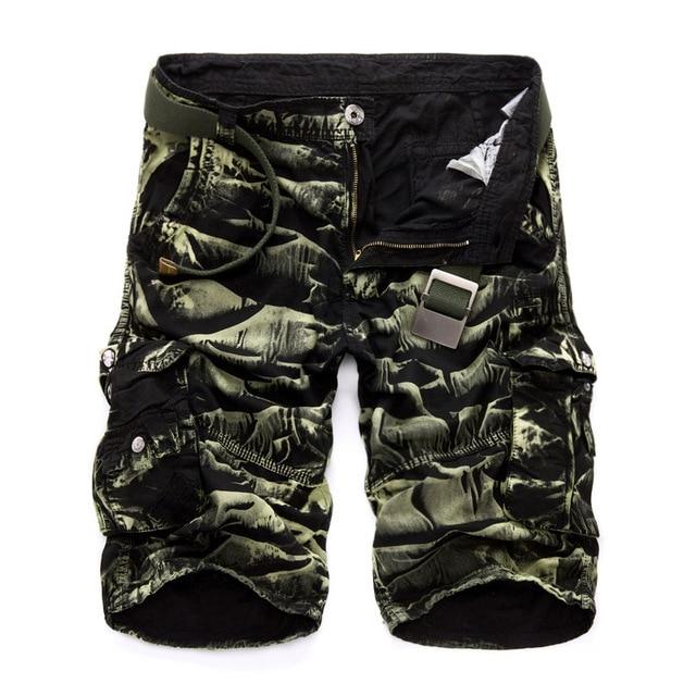 Cargo Shorts Men Cool Camouflage Summer Cotton Casual Men Short Pants Brand Clothing Comfortable Camo Men Cargo Shorts - Sheseelady