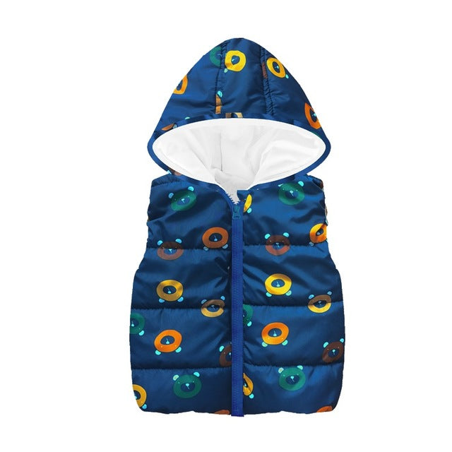 Cute Cartoon Printed Outerwear Vest &Coats For Kids - Sheseelady