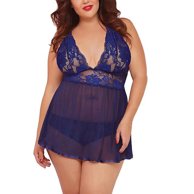 Women Sexy Lingerie Plus Size Open Back Lingerie Lace Underwear Sets
