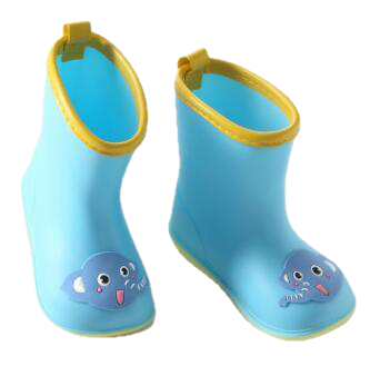 Trendy Waterproof Cartoon Pattern PVC Rain Boots For Kids