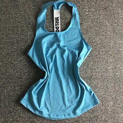 Stylsih Breathable Women's Blackless Sleeveless Fitness Vest For Yoga