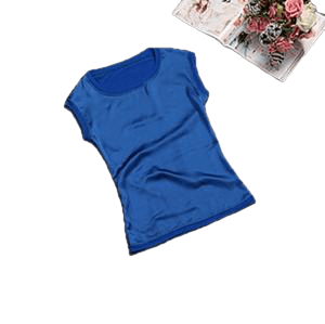 New Casual Chiffon Silk Blouse Slim Sleeveless Tops Blouses