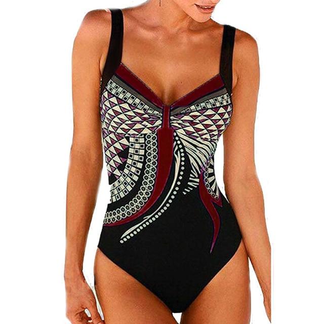 Sexy Women's Push Up Bathing Suit Plus Size One Piece