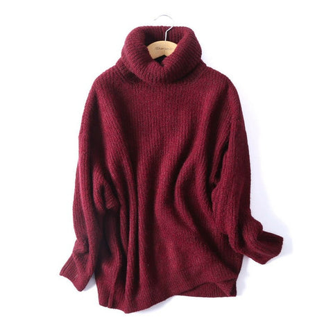 Fashionalbe Casual Women's Oversize Knitted Turtleneck Sweater